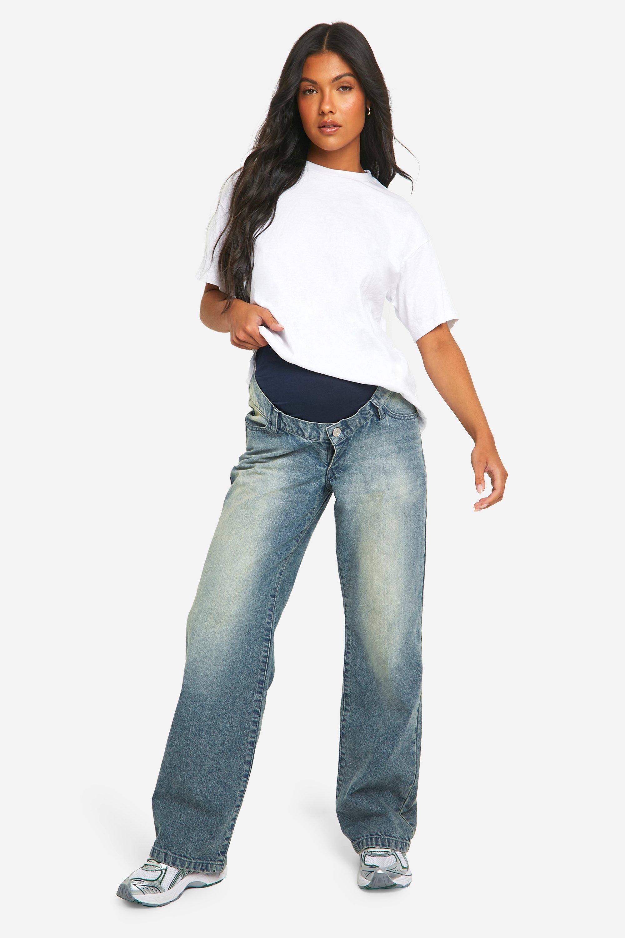 Maternity Basic High Waisted Boyfriend Jeans boohoo IE